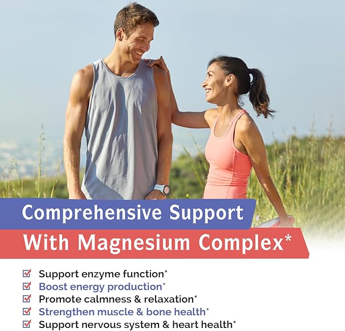 Innate Vitality Magnesium Complex - Magnesium Glycinate, Malate, Citrate, Oxide, 4-in-1 Formula for Energy, Muscles, Bones & Nerves, Vegan & No Gluten, 240 Capsules
