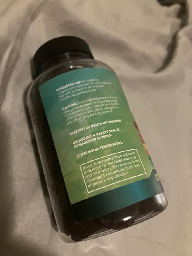 Shilajit Gummies with Irish Sea Moss Black Seed Oil Ashwagandha Ginger Elderberry Vitamin D3 Chlorophyll Turmeric Bladderwrack Advanced Strength Formula Resin Shilajit for Men & Women