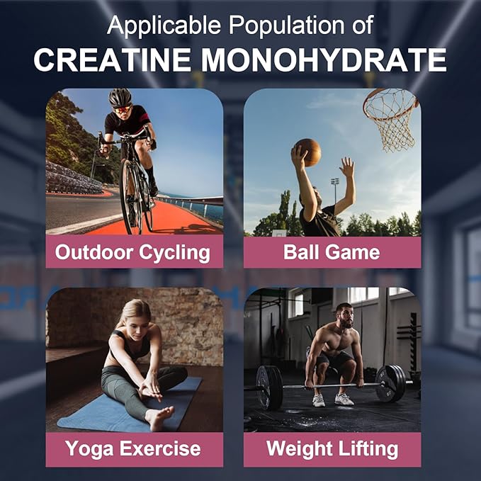 2 Pack Creatine Monohydrate Gummies 5g for Men & Women, Chewables Creatine Monohydrate for Muscle Strength & Muscle Builder, Vitamin B12 for Energy Support, Blueberry Flavor, 120 Count