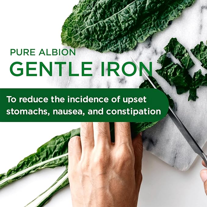 EMERALD LABS Gentle Iron 25mg - Ferrous Bisglycinate Chelate - Chelated Iron Supplement That Supports Energy, Eye, Immune & Heart Health - 120 Vegetable Capsules (120-Day Supply)