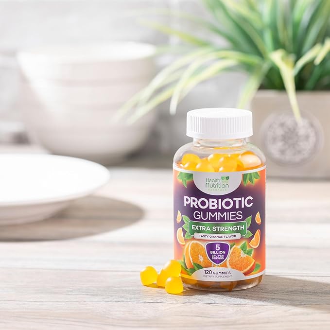 Probiotic Gummies for Digestive Health - Daily Probiotics for Women & Men Gummy, 5 Billion CFU Probiotics Supplement, Probiotic Strains Supports Immune, Vaginal, & Gut Health, Non-GMO - 120 Gummies