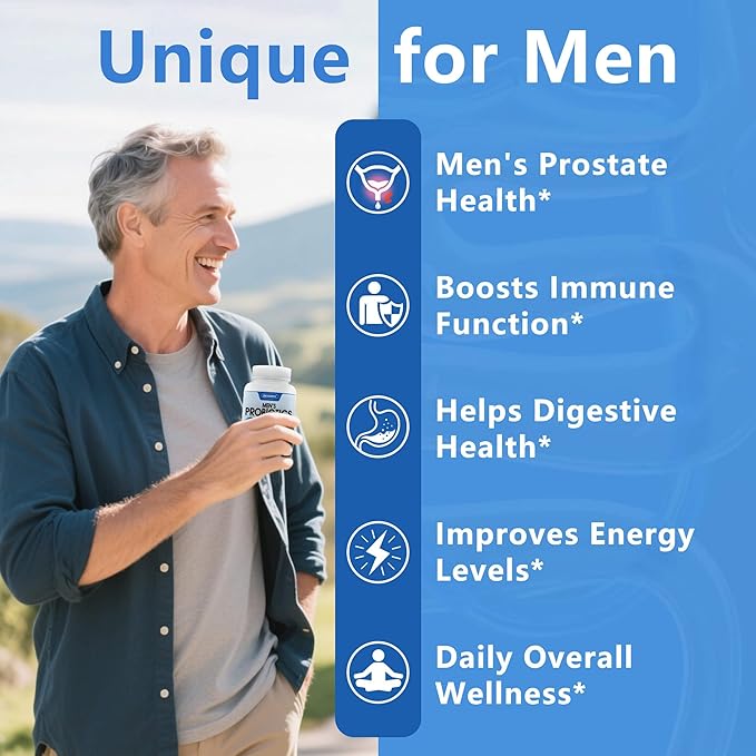 ZEBORA Probiotics for Men 100 Billion CFU - Probiotics for Digestive Health, Men's Probiotic Supplement, Prebiotics & Enzymes, for Prostate Health with Saw Palmetto | 90 Veg Capsules