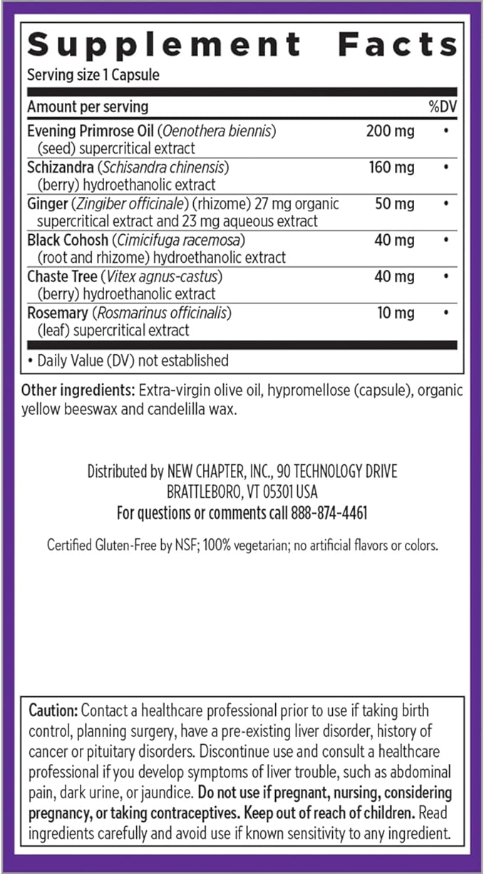 New Chapter Menopause Supplement - Estrotone Herbal Hormone-Balance Blend with Black Cohosh to Reduce Hot Flashes & Night Sweats - 60 ct Vegetarian Capsule