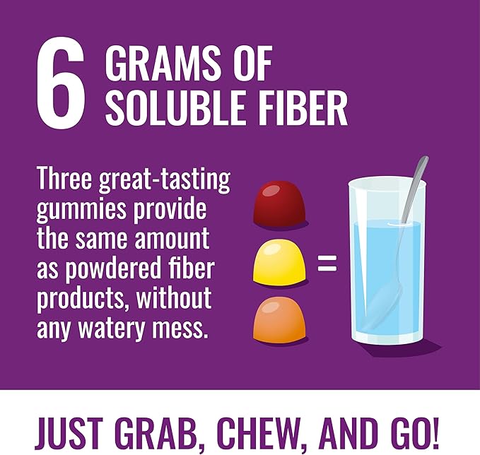 Fiber Advance Gummies | 100% Plant Based Fiber Supplement for Digestive Health | Chicory Root Inulin Prebiotic Gummies for Adults | Gluten Free, Vegetarian, & Non-GMO (Pack of 3)