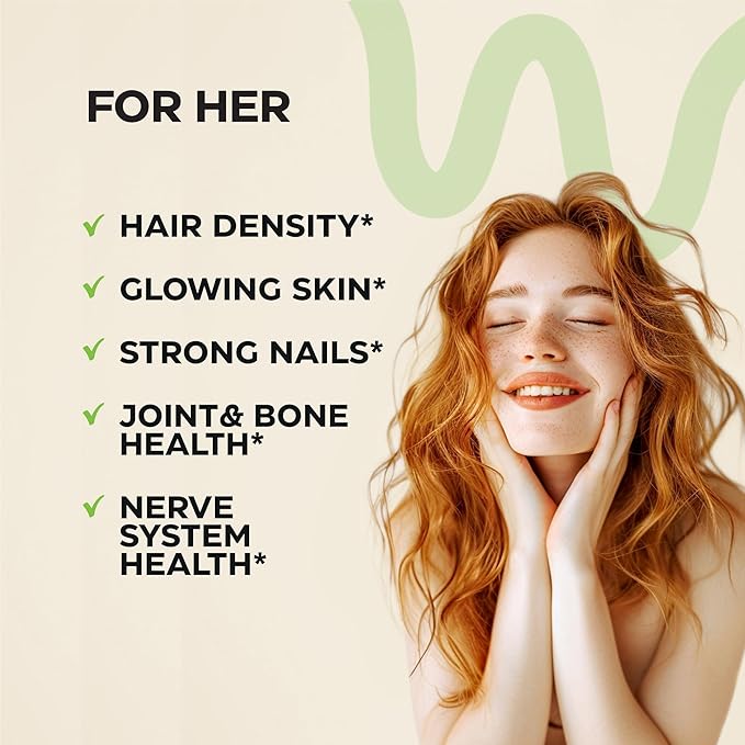 Biotin and Collagen Peptide Gummies for Hair Growth, Skin and Nails - 82000 Mcg per Serving - Biotin Chewables with Keratin Max Strength - Beauty Gummies for Women and Men - Vegan, Sugar Free, Non-GMO