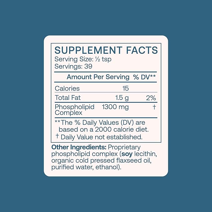 BodyBio Brain Supplement 8 oz - Pure Phospholipid Complex for Healthy Aging | Nootropics Booster | Enhance Focus, Memory, Cellular Repair Phosphatidylcholine for Increased Bioavailability