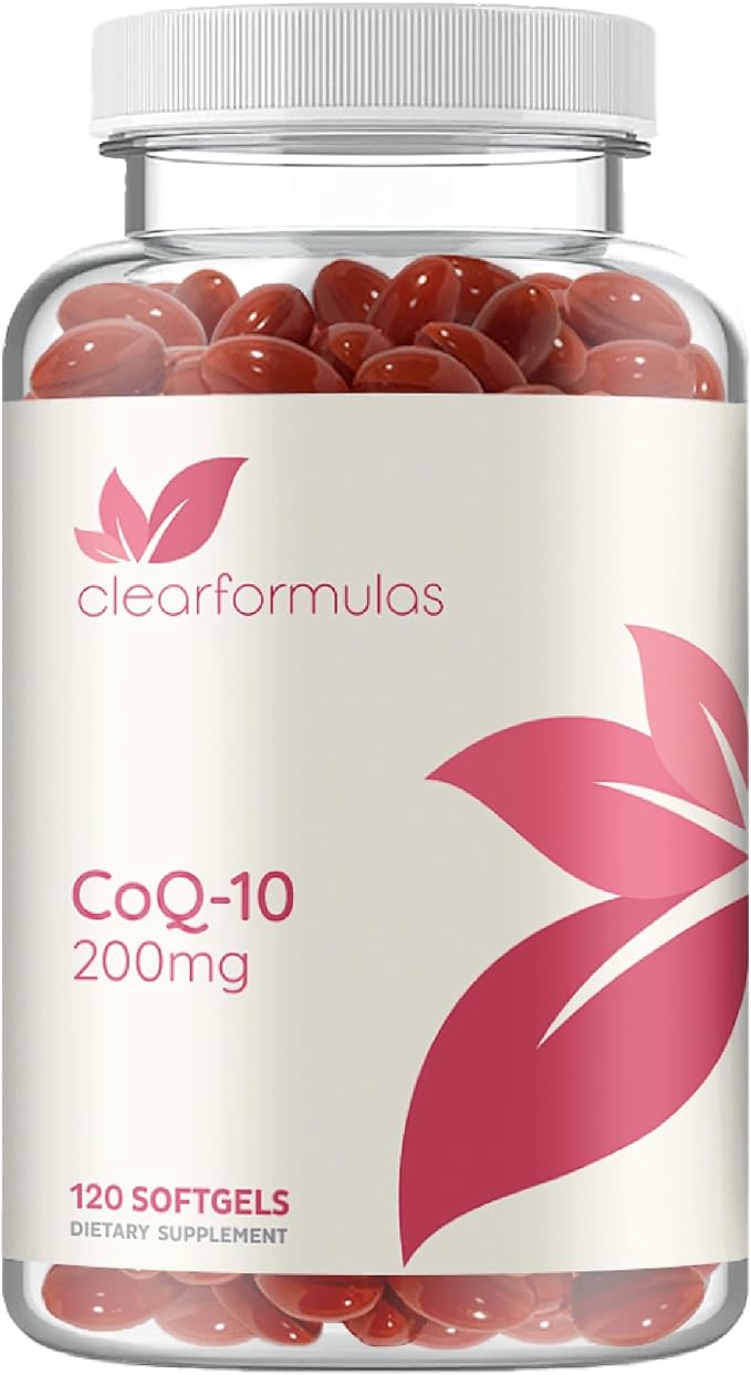 CoQ10 200mg Softgels - Quick Absorption Coenzyme Q10 200mg Potent Antioxidant for Heart Energy and Aging Support - High Stability CoQ10 Ubiquinone Soft Gels - Made in a cGMP US Lab (60 Servings)
