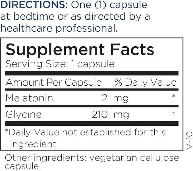Metabolic Maintenance Melatonin - 2mg Melatonin + Glycine (180 Capsules)