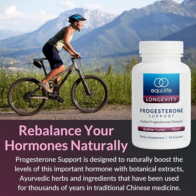 Equilife - Progesterone Support, Hormonal Balance for Women, Helps Supports Menstrual Pain and Overall Balance, Rich in Herbal Extracts, Non-GMO, Gluten-Free, Dairy- & Soy-Free (90 Capsules)