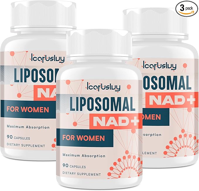 2000MG Liposomal NAD+ for Women, NAD+ Supplement, with Ashwagandha, Maca, Black Cohosh & Ginkgo Biloba, Max Absorption, NAD Plus - Menopause, Cognitive Clarity, Energy, Aging Defense, 270 Capsules