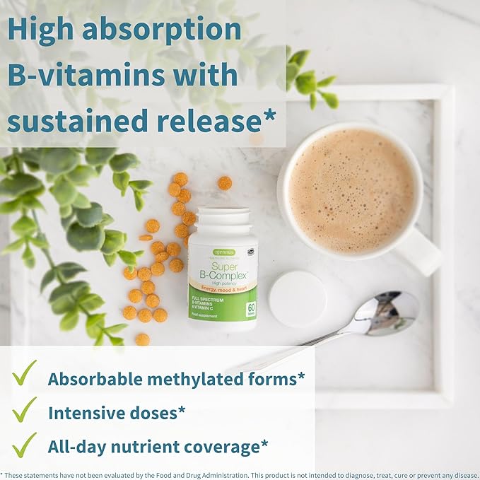 Super B-Complex + Zinc Complex Vegan Bundle, Methylated Sustained Release B Complex + 25mg Chelated Zinc Picolinate & Bisglycinate with Copper, by Igennus