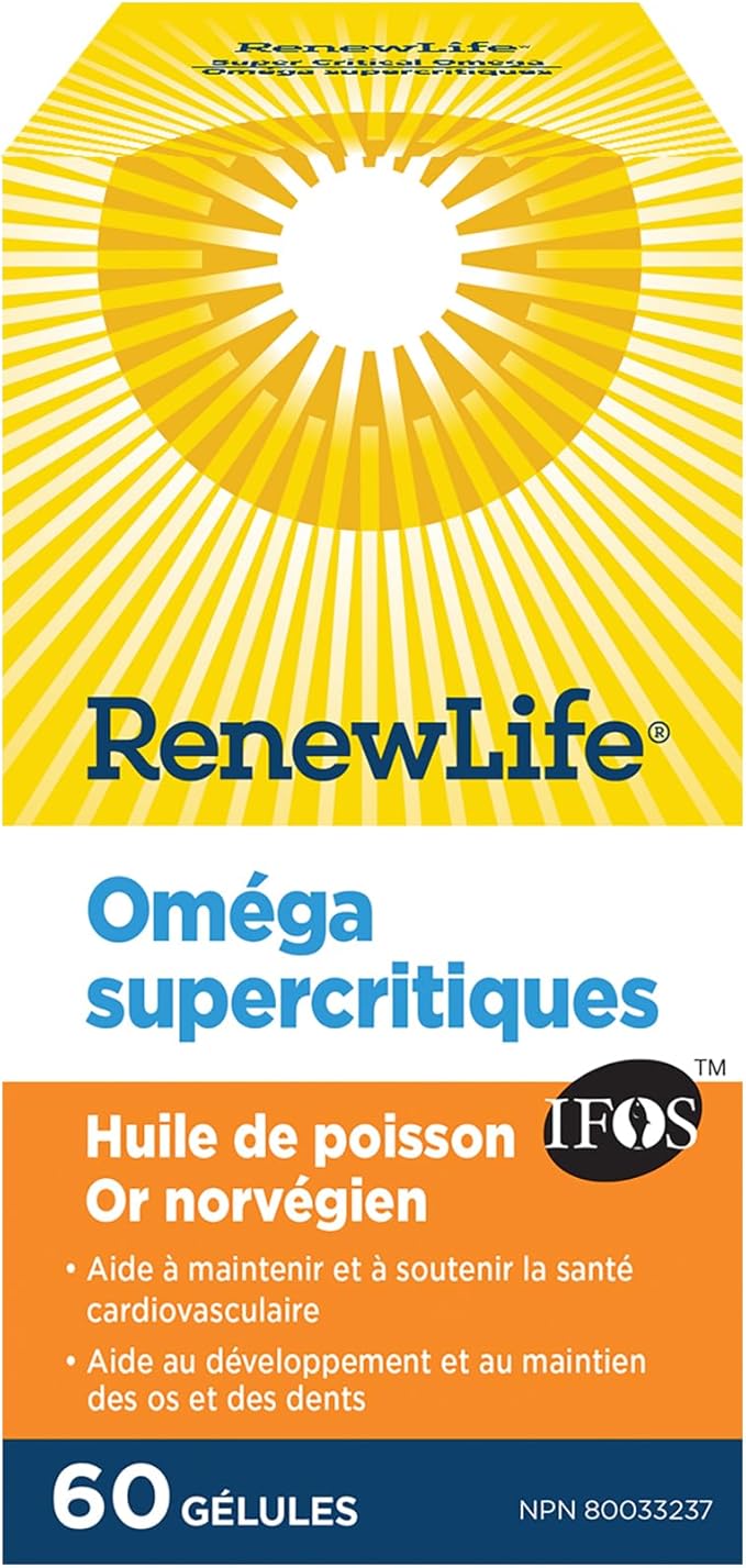 Renew Life Norwegian Gold Adult Fish Oil - Super Critical Omega, Fish Oil Omega-3 Supplement - Gluten & Dairy Free - 60 Burp-Free Softgel Capsules
