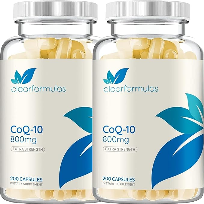 Extra Strength CoQ10 800mg - Quick Absorption Coenzyme Q10 800mg Potent Antioxidant for Heart Energy and Aging Support - High Stability CoQ10 Ubiquinone Caps - Made in a cGMP US Lab (200 Servings)