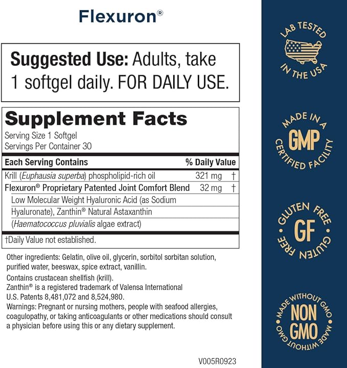 Purity Products Flexuron Joint Formula + H.A. Joint Flexuron (Krill Oil, Low Molecular Weight Hyaluronic Acid, Astaxanthin) - HA Joint (BioCell Collagen, Boswellia Serrata, Quercetin, H.A. + More)