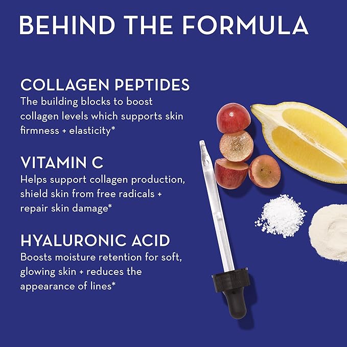 HUM Collagen Love Skin Supplement - Collagen Peptides w/Hyaluronic Acid & Vitamin C, Supports Firm Skin & Helps Minimize Signs of Aging - Supplements for Women and Men (90-Count)