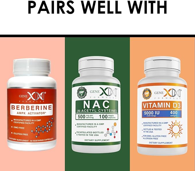 Genex Formulas 40:1 Myo-Inositol 2000mg D-Chiro Inositol 50mg (60 Tablets) Supports Hormone Balance & Ovarian Function - Vegan, Gluten Free, Non-GMO (30 Day Supply)