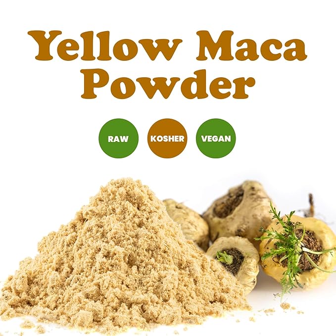 Food to Live Yellow Maca Powder, 8 Ounces – Raw Ground Maca Root, Vegan, Kosher, Keto, Non-Gelatinized, Bulk, Rich in Vitamin C