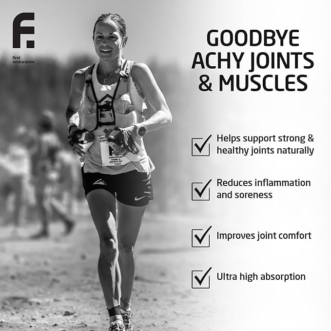 FIRST ENDURANCE Halo Joint Health Supplement - Krill Oil, Choline, Curcumin, Improves Joint Comfort, Accelerates Recovery, Superior Absorption Extra Strength Joint Support, 60 Liquid Capsules