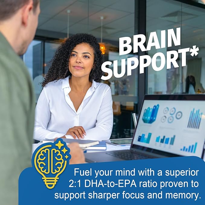 (Made in USA) Fish Oil Alternative Omega-3 Supplement for Women Men, Vegan Algae Oil Science Backed 2:1 Ratio DHA 720mg EPA 360mg, Plant Based Omega-3 Softgels for Brain Eye, No Fish Taste, 240Cts