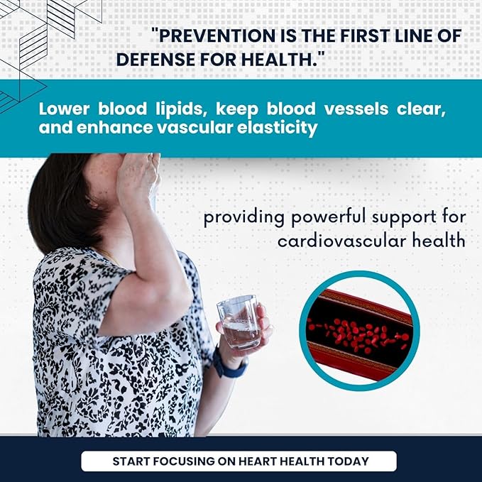 Heart Health Supplements,High Strength CoQ10 200mg & Omega-3 200mg,Ultra High Absorption,Helps Enhance Heart Strength and Blood Vessel Elasticity,Reduces Vascular Resistance,30-Day Supply