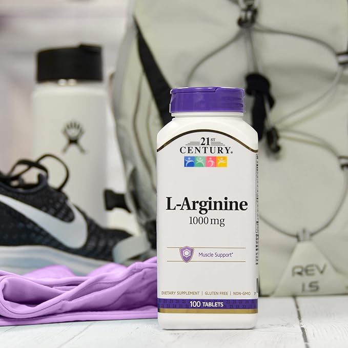 21st Century L-Arginine 1000mg, Maximum Strength 100 ea (Pack of 2)