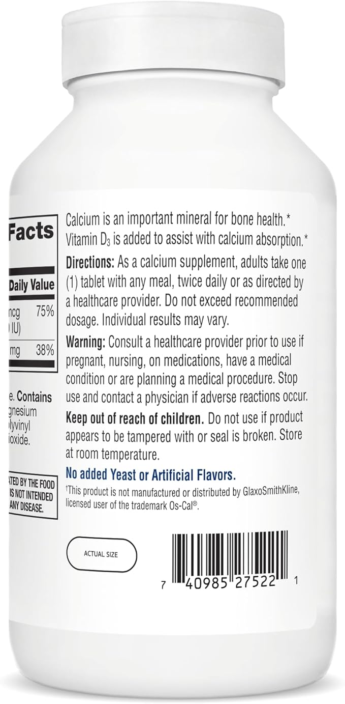21st Century Vitamins Calcium 500 Plus Extra D Caplets, 400 Count