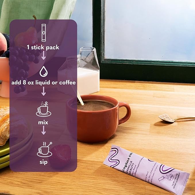 Vanilla Beauty Vegan Collagen Booster Creamer: Plant Based Collagen Support Smoothie Drink Vegan Blend Variety Pack | Vanilla Flavor || 3 Cartons, 10 Individual Servings per Carton