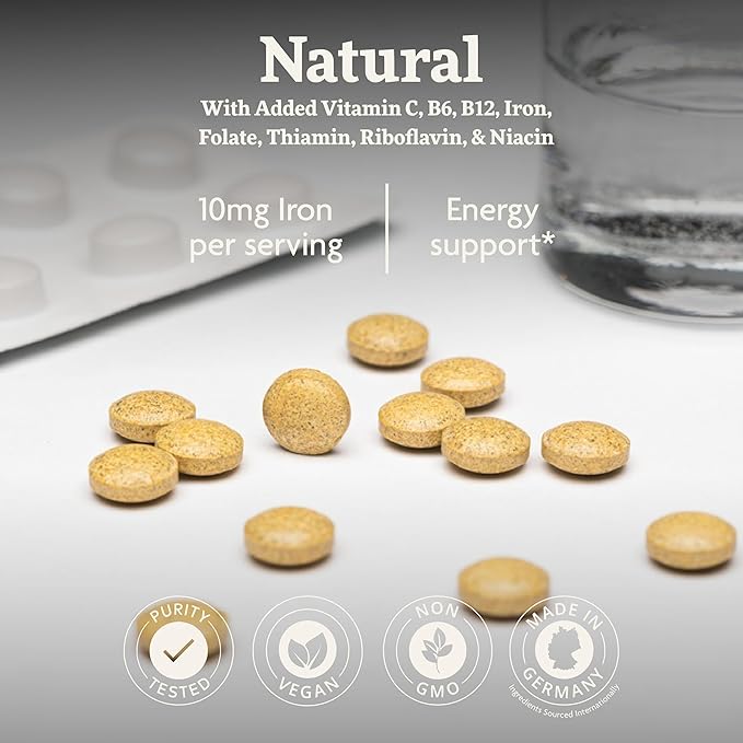 Floradix Iron Tablets - Iron Supplement with Folic Acid, Vitamin C & More - Energy Support* - Vegetarian, Gluten-Free - 120 Tablets