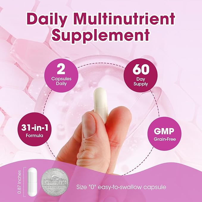 Multivitamin for Women-Methylated Multivitamin for High Absorption-With 30+ Nutrients-Hair, Skin and Nails Vitamins for Women-With Vitamins A,C,E, Biotin-Bloom Energy and Help Focus-120 Count