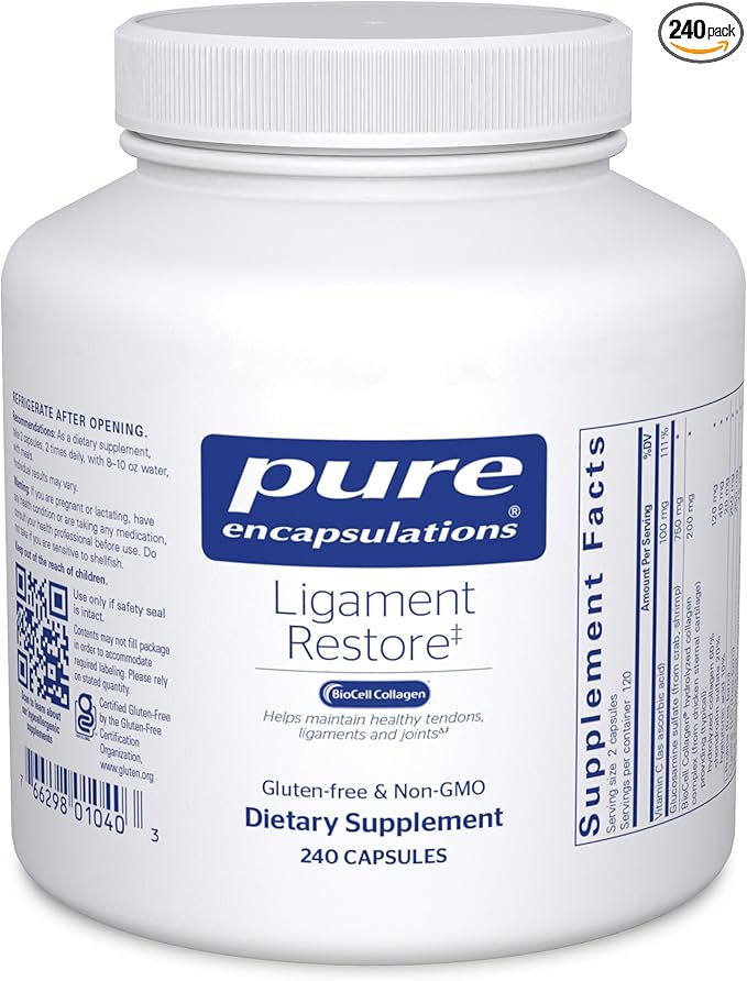 Pure Encapsulations - Ligament Restore - Dietary Supplement Helps Maintain Healthy Tendons, Ligaments and Joints - 240 Capsules