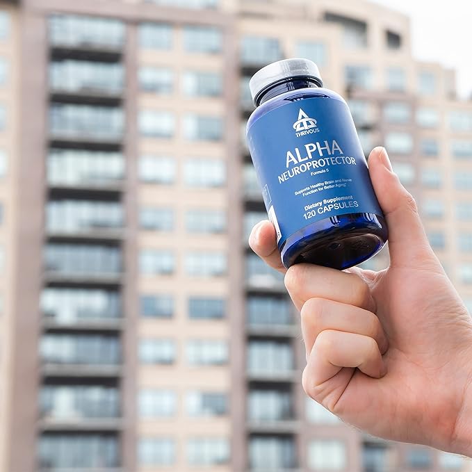 Thrivous Alpha - Enhance Brain & Nerve Function for Better Aging - Advanced Natural Nootropic Supplement: Alpha GPC, ALCAR, R Alpha Lipoic Acid, Ginkgo, SerinAid Phosphatidylserine - 120 Capsules