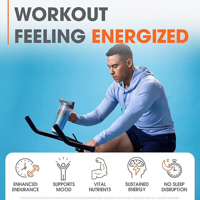 Genius Pre Caffeine-Free Pre Workout Boosted Energy, Focus, Performance Nootropic Formula AlphaSize, Citrulline Malate, CarnoSyn Beta Alanine Endurance, Stamina, Recovery, 20 Servings - Blue Raspberry
