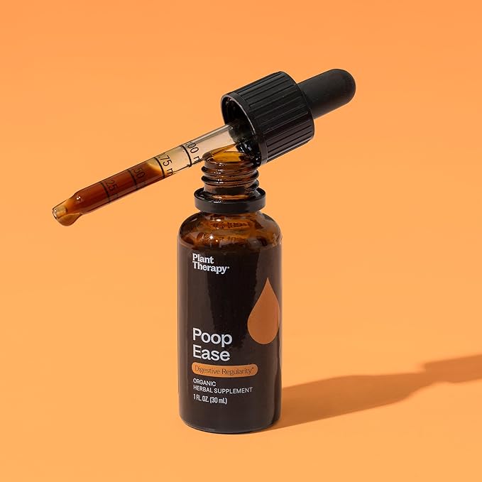 Plant Therapy Organic Poop Ease Tincture 30 mL (1 oz) Helps Relieve Occasional Constipation, Eases Bloating & Stomach Cramps, Organic Glycerin-Based Tincture Blend