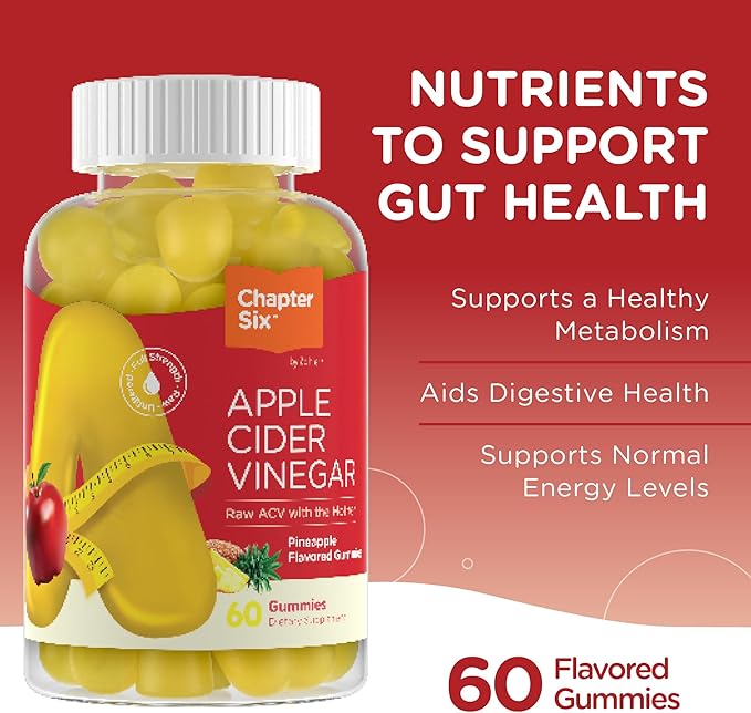 Zahler - Apple Cider Vinegar Gummies - Kosher & Delicious ACV Gummies for Women & Men - Detox Support & Cleanse - Gut Health & Metabolism Support - 60 Pineapple Flavored Gummies.