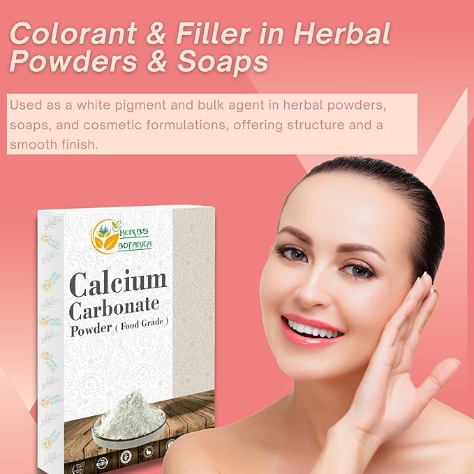 Calcium Carbonate Powder Food Grade Calcium Supplement for Cooking and Baking, Antacid, DIY Toothpaste 3.5 oz