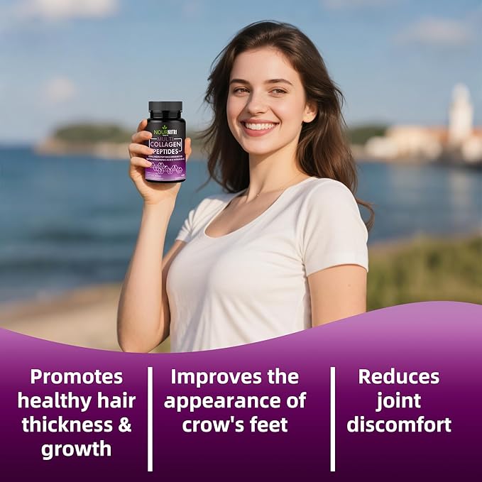 Multi Collagen Peptides Capsules – 4 Natural Sources – Types I, II, III, V & X – 60 Capsules