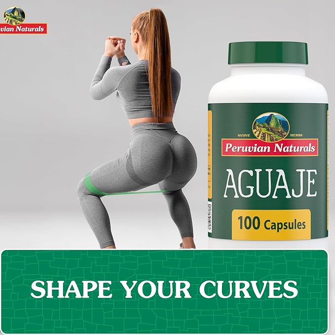 Aguaje Capsules for Women 100 Pills - Natural Curves for Female Health Supplement, Powerful Hormone Balance, Buriti Fruit, Non-GMO, Vegan - Peruvian Naturals