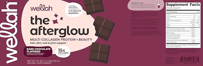 The Afterglow Multi Collagen Protein + Beauty (Dark Chocolate Flavored) 30 Servings