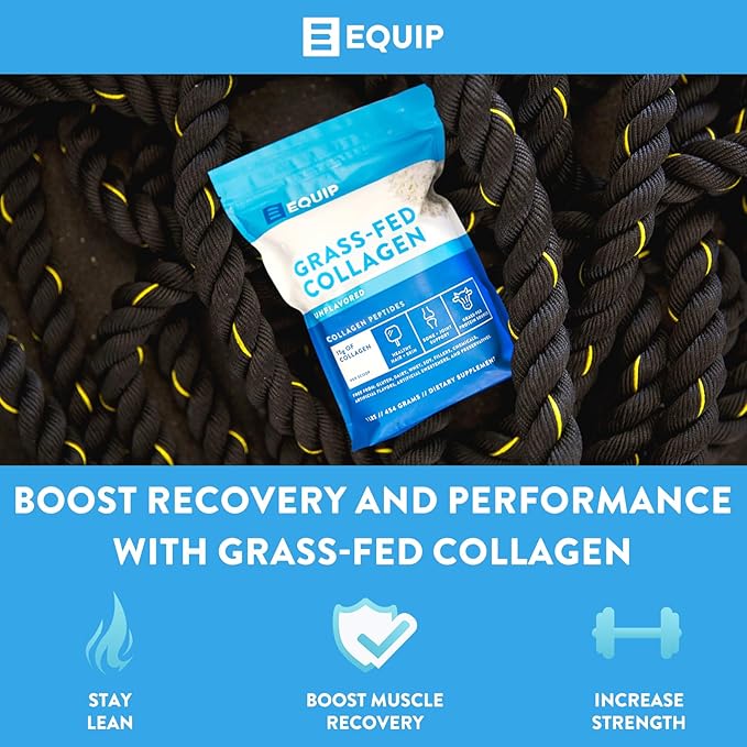 Equip Foods Prime Protein Powder Vanilla & Grass Fed Collagen Powder Unflavored