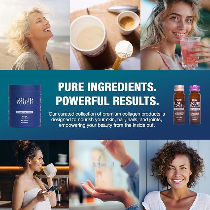 Collagen Peptides Powder for Women & Men - Type I & III Premium Grass-fed Bovine, Hydrolyzed Collagen, Promotes Hair Growth, Skin, Nail, Bone & Joint Health - Unflavored, 30 Servings