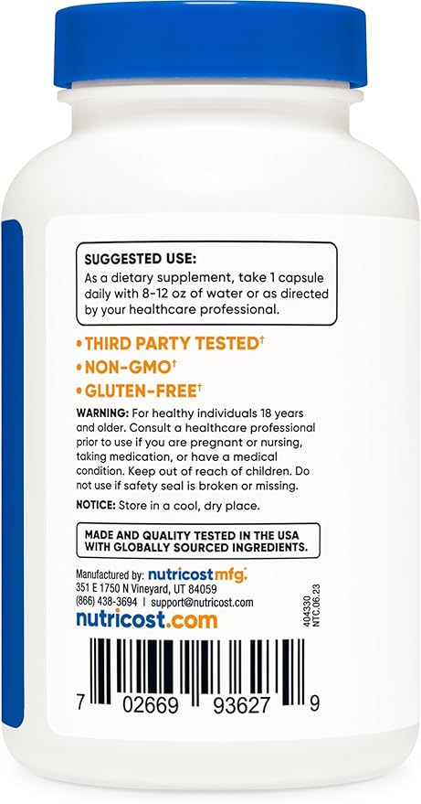 Nutricost Zinc Picolinate 50mg, 240 Vegetarian Capsules - Gluten Free and Non-GMO (240 Caps)