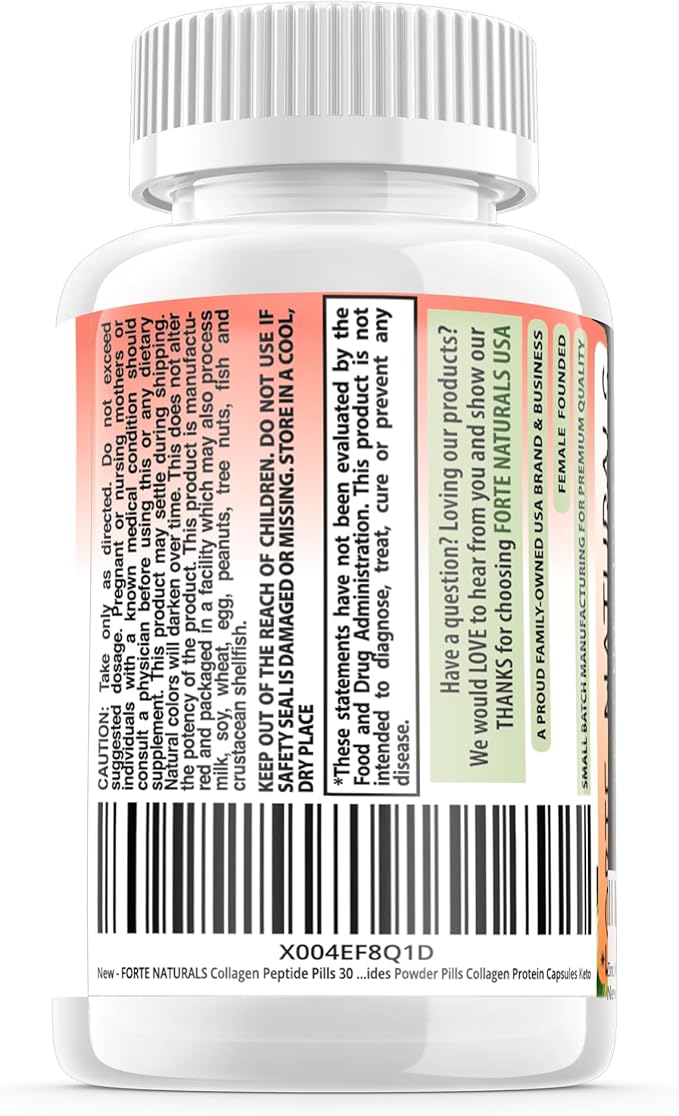 Collagen Peptide Pills 100 Tablets Protein Supplements NO More Mixing Powder Shakes Easy to Swallow Collagen Peptides Powder Pills Protein Capsules Keto