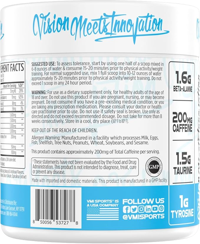 K-XR Sport Pre-Workout Powder | Energy – Performance – Focus and Pumps | Maximum Absorption Formula | Great Taste for Men & Women | 30 Servings (30 Servings, Blue Shark Gummy)