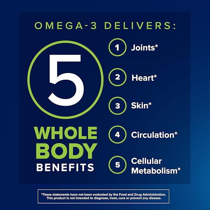 Osteo Bi-Flex Advanced Omega-3 Joint Complex, Plant-Based Algae Oil, Joint Support Supplement, 80 Count Softgels