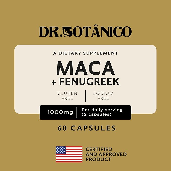 MACA + Fenugreek 1000MG 60 Capsules
