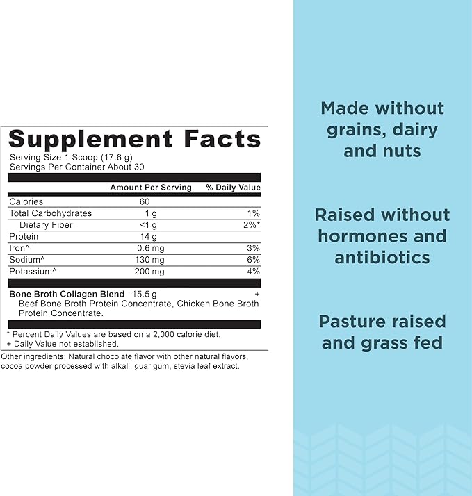 Ancient Nutrition Collagen Powder, Bone Broth Collagen, Chocolate, Hydrolyzed Multi Collagen Peptides, Supports Skin and Nails, Joint Supplement, 30 Servings, 18.6oz
