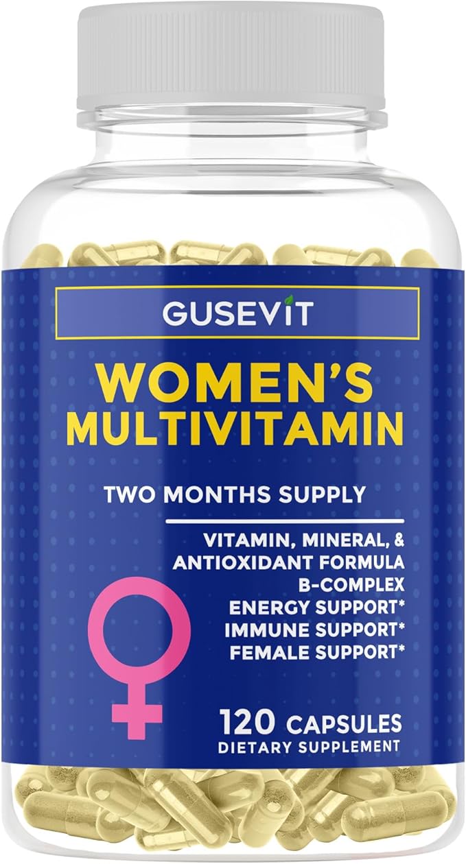 37-in-1 Women's Multivitamin for Immune & Stress Support, Energy Booster, Bone & Skin Health, Hair Growth & Overall Wellness | Vitamin C, D3, Folic Acid, B-Complex, Biotin, Zinc & More | 60 Ct