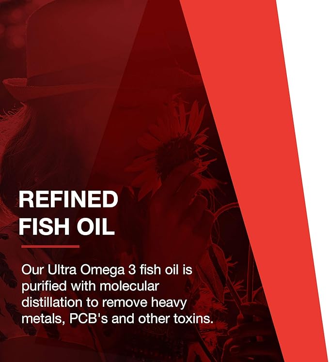 PROTOCOL FOR LIFE BALANCE Ultra Omega-3-500mg EPA & 250mg DHA - Fish Oil for Brain Support Heart & Nervous System Health - EPA DHA Omega Supplement - Non-GMO & Halal - 90 Softgels