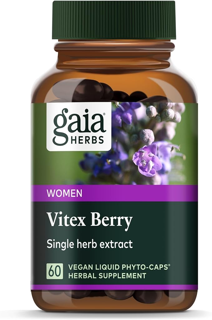 Gaia Herbs Vitex Berry - Supports Hormone Balance & Fertility in Women - 60 Vegan Liquid Phyto-Capsules (30-Day Supply)