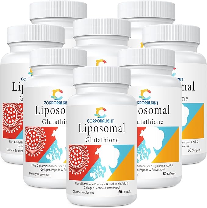 Liposomal Glutathione Softgels, Enhanced Absorption - Liposomal Delivery, Active Form L-Glutathione, Made in USA, Rich in Antioxidant Formula, Gluten Free, 480 Softgels